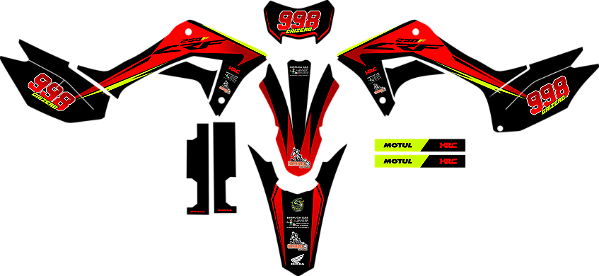 KIT ADESIVOS GRAFICOS CRF250f Original MOTOCROSS NoiaDeMoto